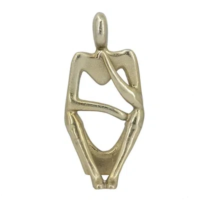 Kirkland's Metal Pondering Figure I Sculpture In Gold