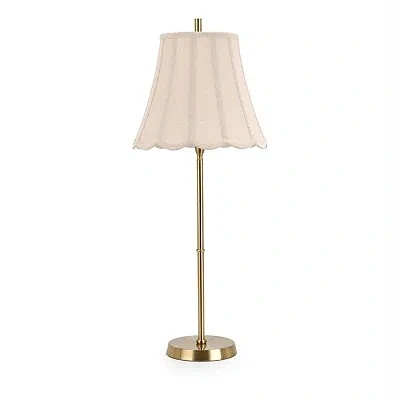 Kirkland's Metal Scalloped Shade Buffet Lamp In Multi