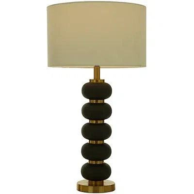 Kirkland's Metal Spindle Table Lamp In Black