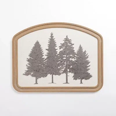 Kirkland's Metal Tree Scene Framed Wall Plaque In Multi