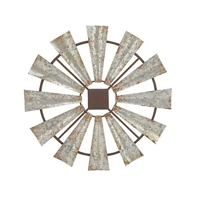 Kirkland's Metal Windmill Wall Plaque In Silver