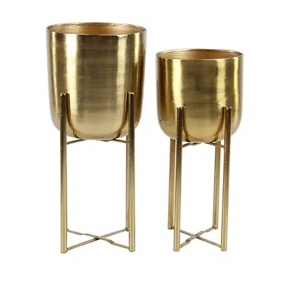 Kirkland's Metallic Gold Planters With Stands