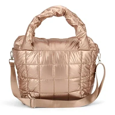 Kirkland's Metallic Gold Woven Puffy Tote