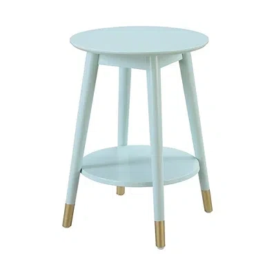 Kirkland's Mia Round Light Blue Accent Table