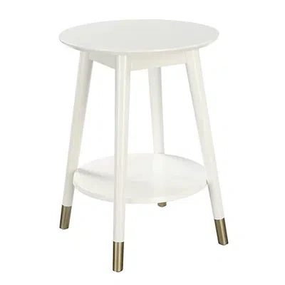 Kirkland's Mia Round White Accent Table