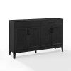 Kirkland's Micah Black Rattan Mesh Sideboard Cabinet In Black