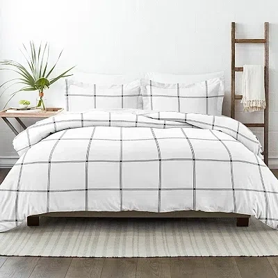 Kirkland's Micro Queen Duvet Cover Set In White