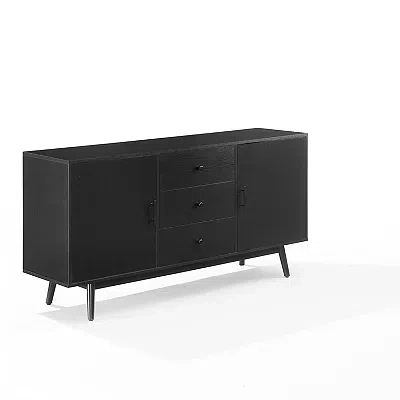Kirkland's Mid-century Modern Lucas Sideboard In Black