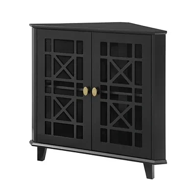 Kirkland's Mikie Black Corner Cabinet