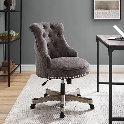 Kirkland's Miller Tufted Office Chair In Gray