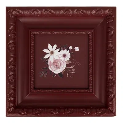 Kirkland's Mini Florals Cranberry Frame Art Print In Red