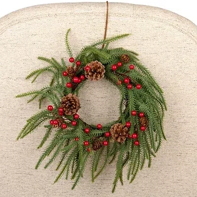 Kirkland's Mini Red Berry Norfolk Wreath In Multi