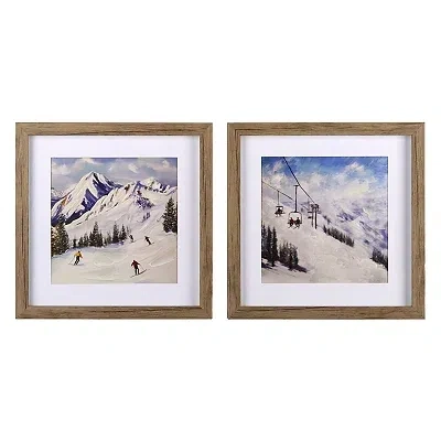Kirkland's Mini Ski Scenes Framed Art Prints In Multi