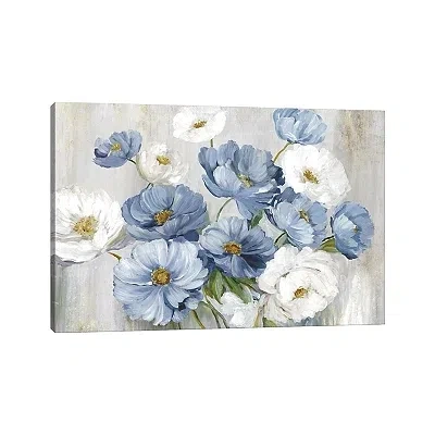 Kirkland's Misty Blue Florals Canvas Art Print