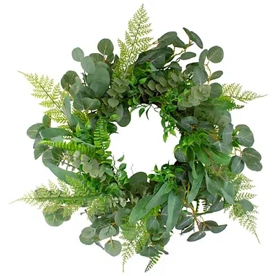 Kirkland's Mixed Foliage Spring Wreath In Green