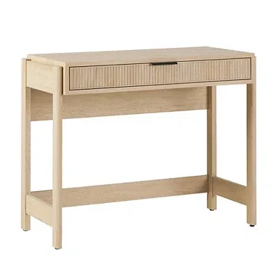 Kirkland's Modern 1-drawer Reeded Desk In Brown