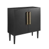Kirkland's Modern Black And Gold Cabinet In Black