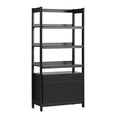 Kirkland's Modern Bookcase With Drawers In Black