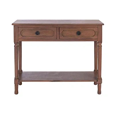 Kirkland's Modern Brown Carved Accent Console Table
