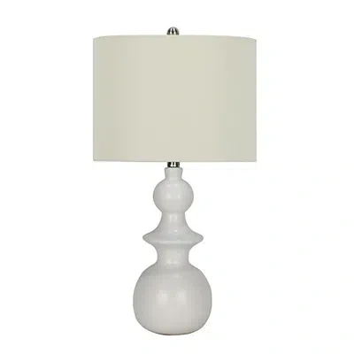 Kirkland's Modern Spindle Table Lamp In White