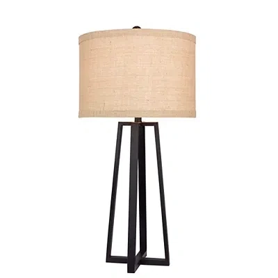 Kirkland's Molded Metal Table Lamp In Brown