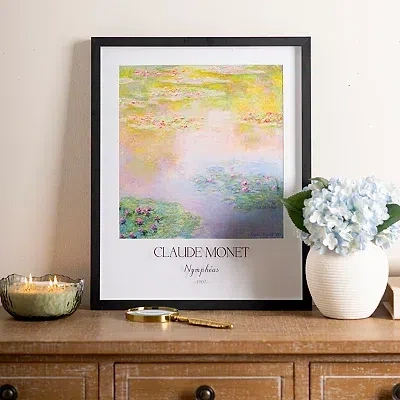 Kirkland's Monet Water Lilies Poster Framed Art Print In Multi