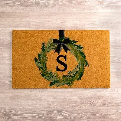 Kirkland's Monogram S Wreath Doormat In Multi