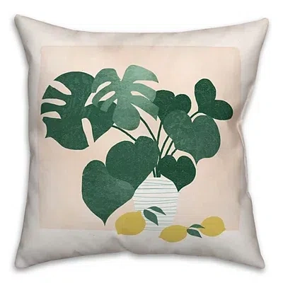 Kirkland's Monstera And Lemons Outdoor Pillow In Multi