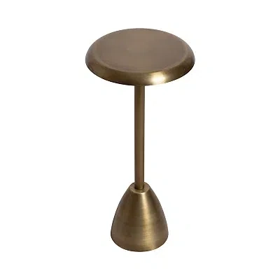 Kirkland's Morizet Antique Brass Round Cocktail Table In Gold