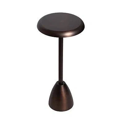 Kirkland's Morizet Dark Bronze Round Cocktail Table In Brown