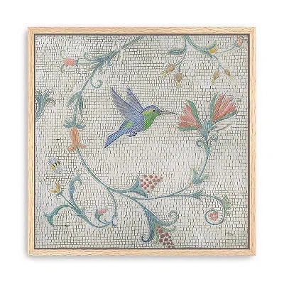 Kirkland's Mosaic Bird Ii Framed Canvas Art Print In Multi