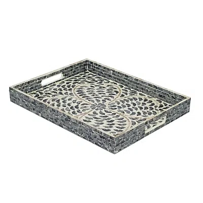 Kirkland's Mosaic Capiz Shell Tray In Gray