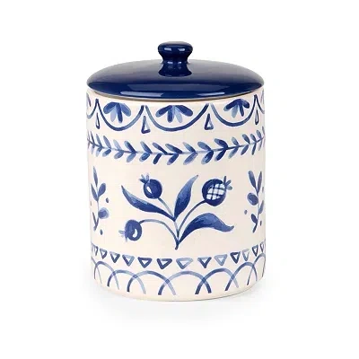 Kirkland's Mosaic Ceramic Canister In Blue