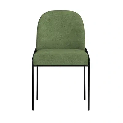 Kirkland's Moss Green Velvet Metal Dining Chair