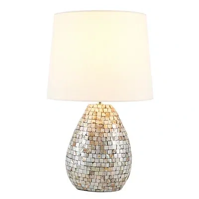 Kirkland's Mother Of Pearl Mosaic Lucila Table Lamp In White