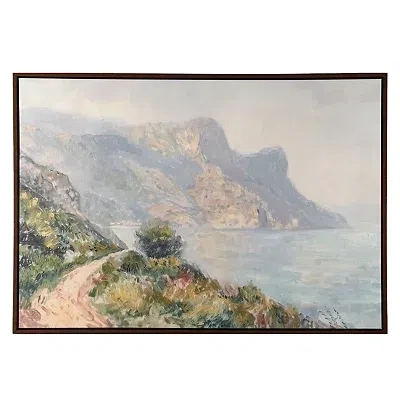 Kirkland's Mountainside View Framed Canvas Art Print In Multi