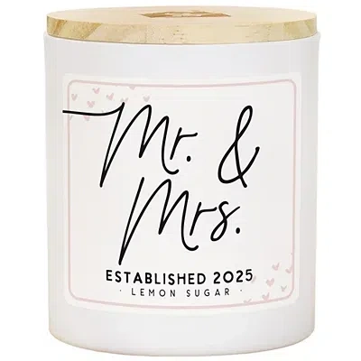 Kirkland's Mr. And Mrs. Est 2025 2-wick Candle In White
