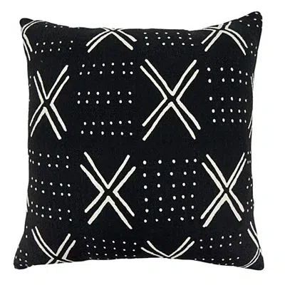 Kirkland's Mudcloth Cotton Throw Pillow In Black