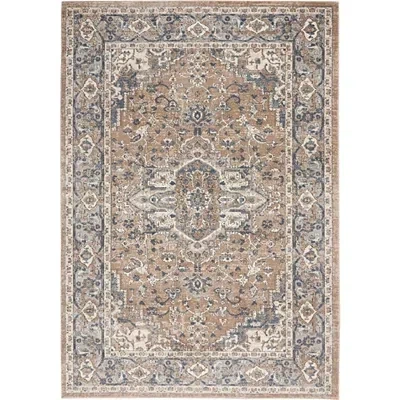 Kirkland's Multicolor Nadia Medallion Area Rug In Neutral