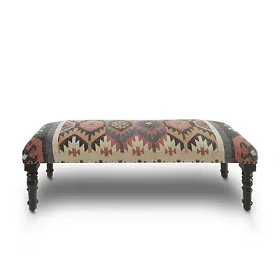Kirkland's Multicolor Southwestern Geometric Bench In Brown