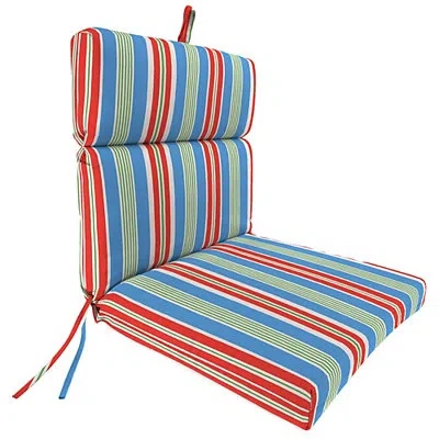 Kirkland's Multicolor Stripes Outdoor Chair Cushion With Ties