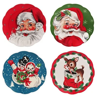 Kirkland's Multicolor Vintage Christmas Plates
