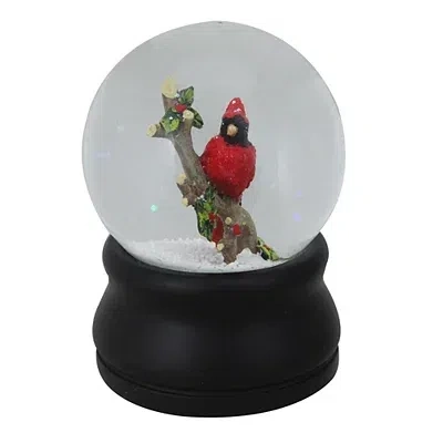 Kirkland's Musical Cardinal On Branch Snow Globe In Multi