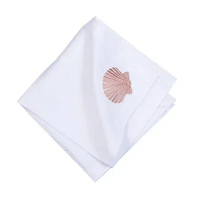 Kirkland's Nature Coral Coastal Napkins In White