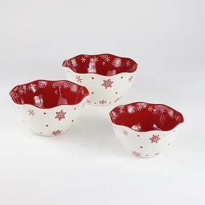 Kirkland's Nesting Christmas Bowls In Multi