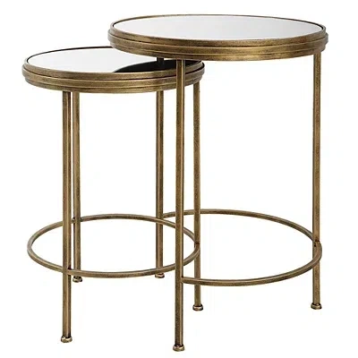 Kirkland's Nesting Side Table Set In Gold