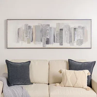 Kirkland's Neutral Brush Strokes Framed Art Print In Gray