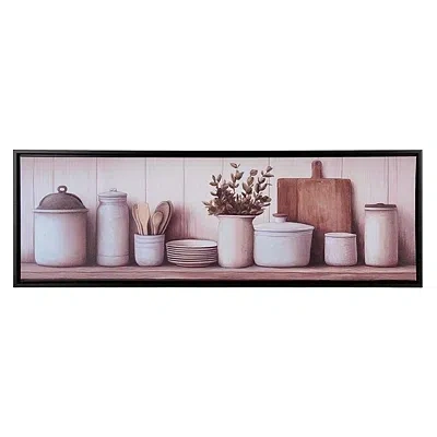 Kirkland's Neutral Kitchen Counter Framed Canvas Art Print In Multi