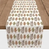 Kirkland's Neutral Leaf Pattern Table Runner In White
