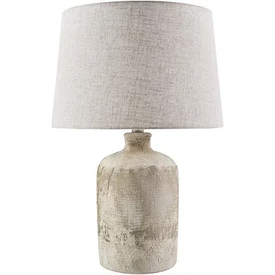 Kirkland's Neutral Textured Ceramic Rivera Table Lamp In Brown